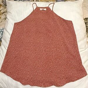 Mine Orange Camisole Tank Top with Spaghetti Straps